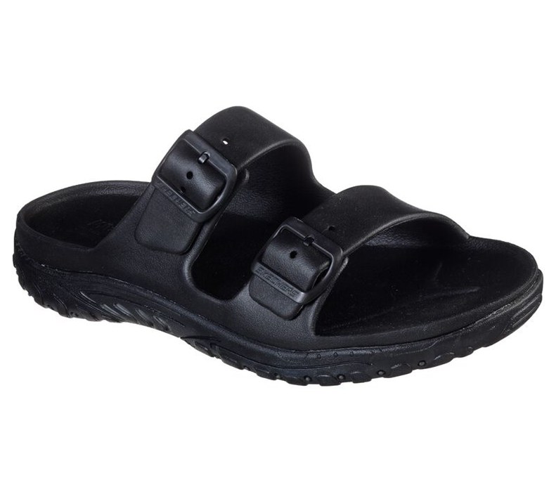 Skechers Herr Svarta Badtofflor - Cali Gear: Reggae - Waller - Sverige (MECFT-5630)